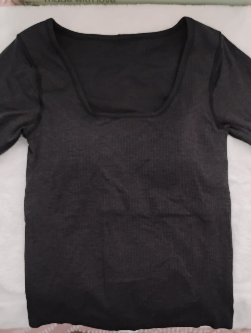 Black Scoop Neck Short Sleeve Top